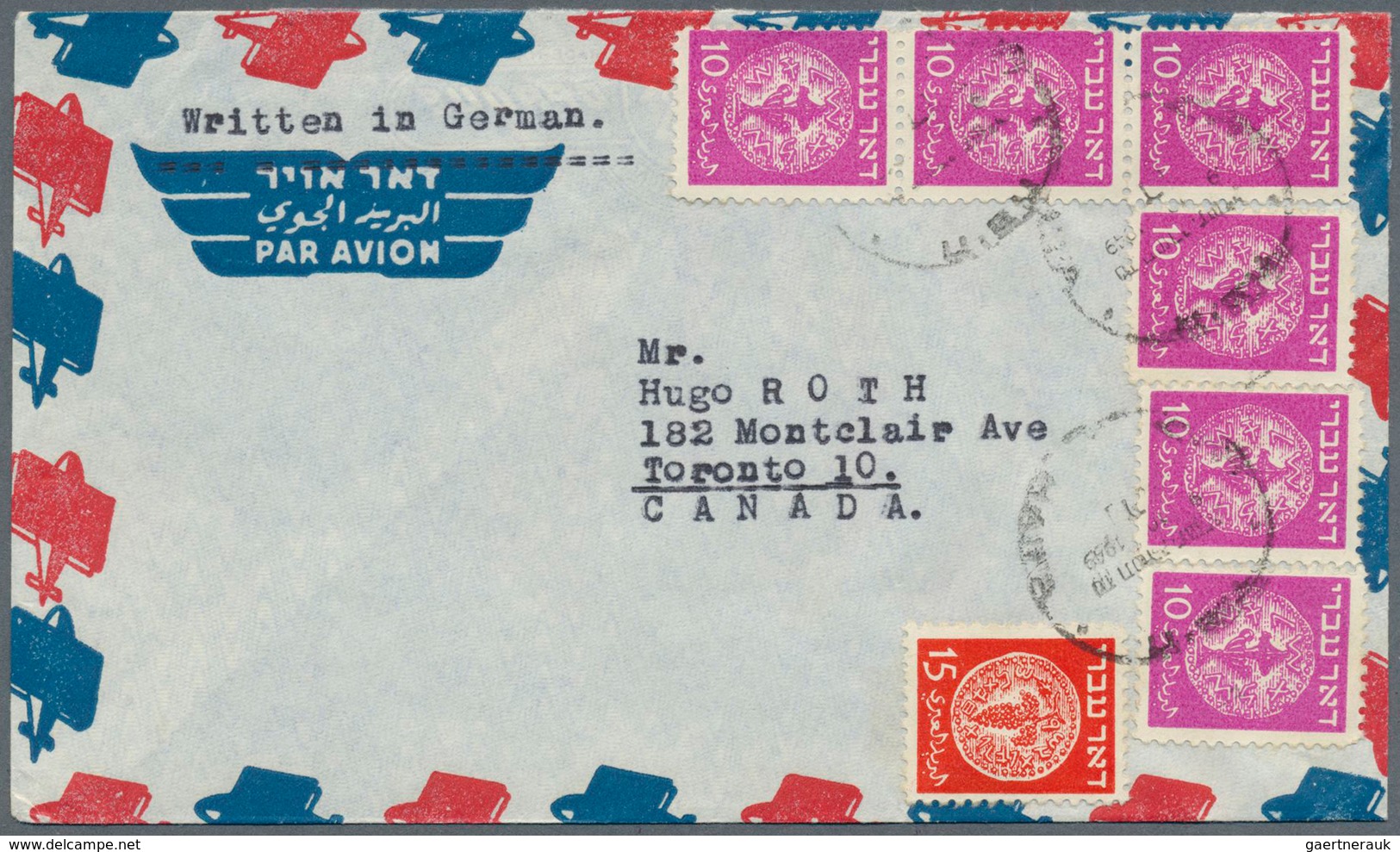 22849 Israel: 1948/1965, holding of apprx. 280 entires with commercial mail and philatelic covers, main va