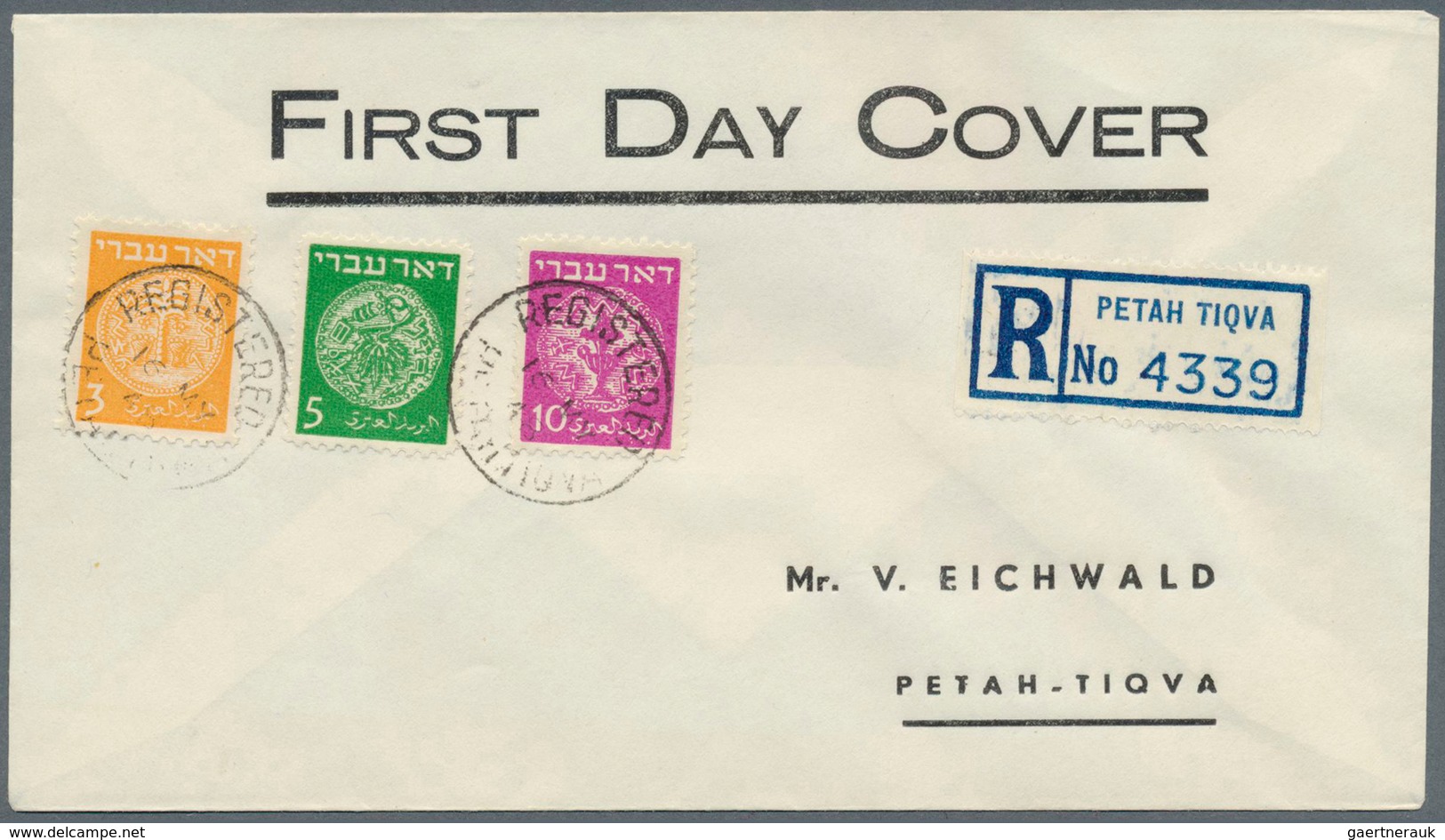 22849 Israel: 1948/1965, holding of apprx. 280 entires with commercial mail and philatelic covers, main va