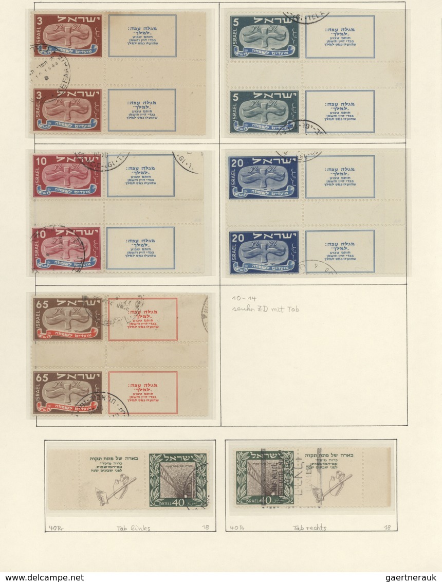 22851 Israel: 1948-73, Collection used in Borek Album starting first issues with TAB, different papers whi