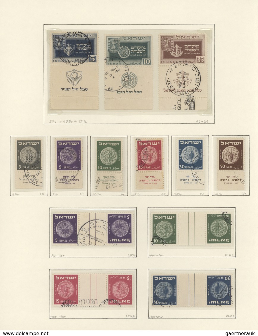 22851 Israel: 1948-73, Collection used in Borek Album starting first issues with TAB, different papers whi