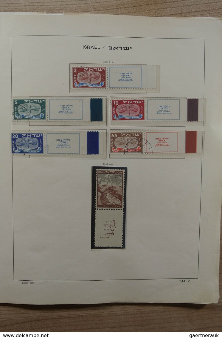 22852 Israel: 1948-2002. Mostly MNH and mint hinged, nicely filled collection Israel 1948-2002 in 2 albums