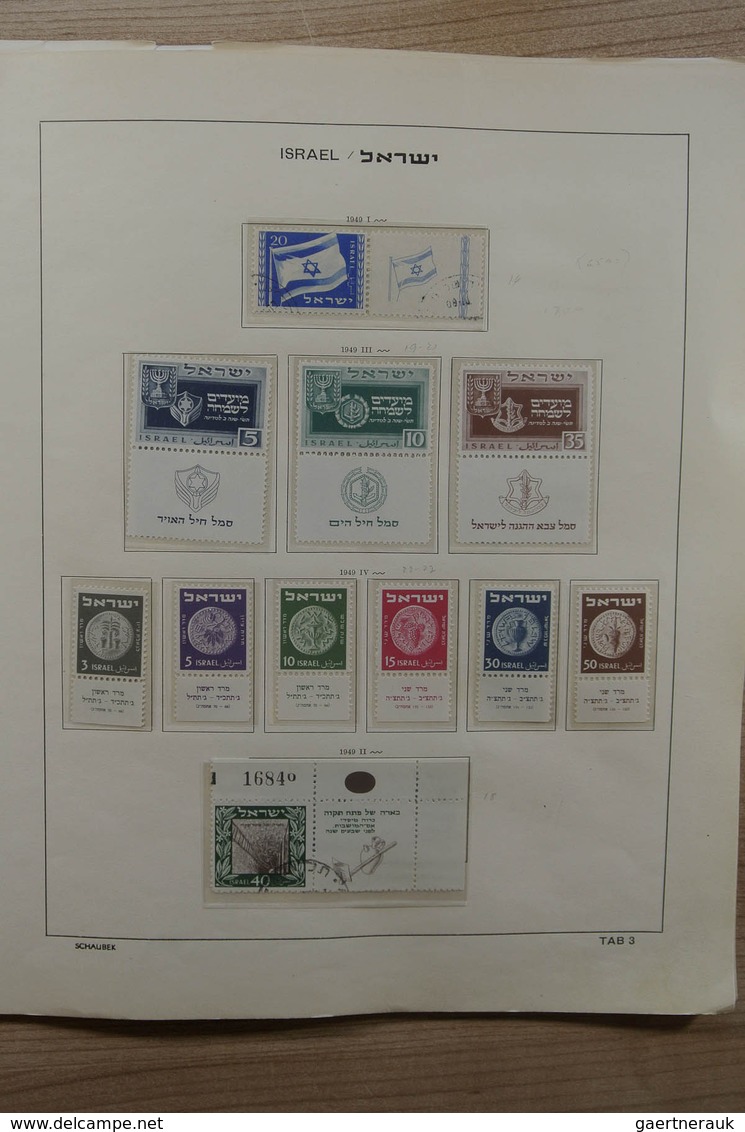22852 Israel: 1948-2002. Mostly MNH and mint hinged, nicely filled collection Israel 1948-2002 in 2 albums