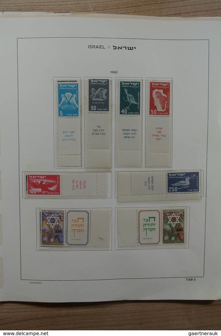 22852 Israel: 1948-2002. Mostly MNH and mint hinged, nicely filled collection Israel 1948-2002 in 2 albums