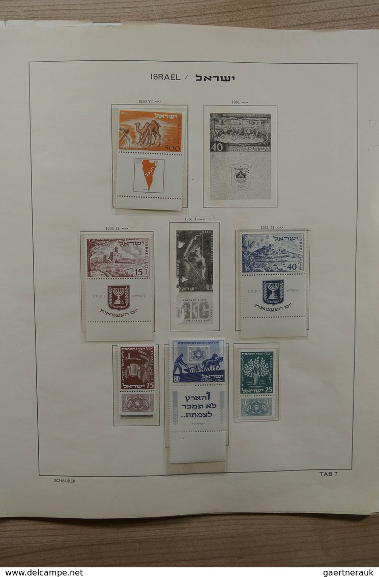 22852 Israel: 1948-2002. Mostly MNH and mint hinged, nicely filled collection Israel 1948-2002 in 2 albums