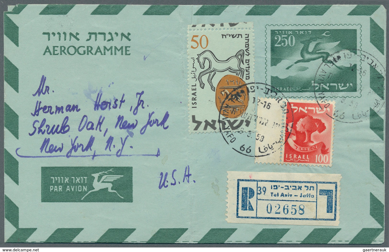 22858 Israel: 1950/1973 (ca.), AEROGRAMMES: Accumulation With Approx. 900 Unused And Used/CTO Aerogrammes - Autres & Non Classés