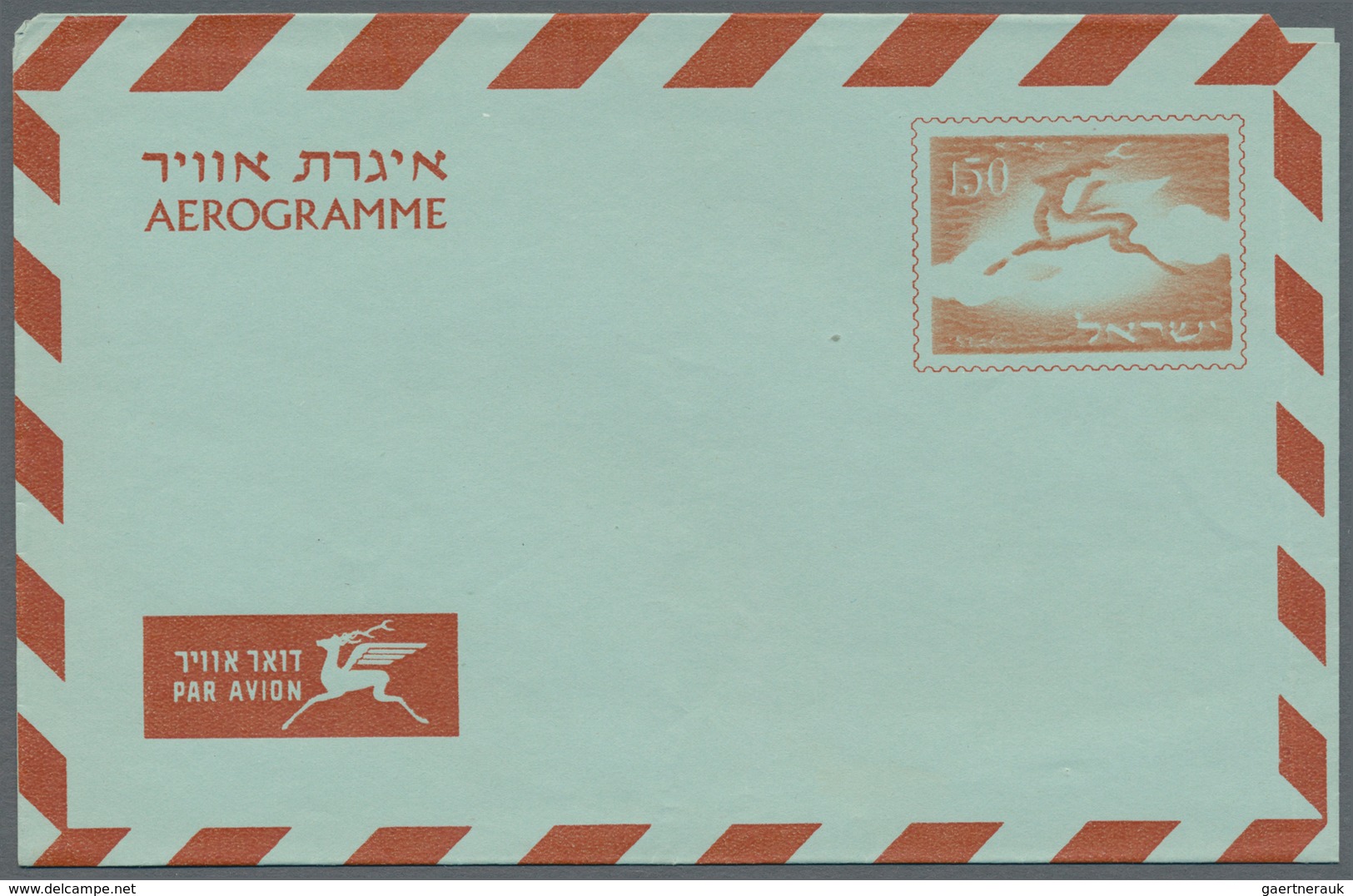 22861 Israel: 1952/1960 (ca.), AEROGRAMMES: Interesting Group With 18 Aerogrammes (unused Except One Is CT - Autres & Non Classés