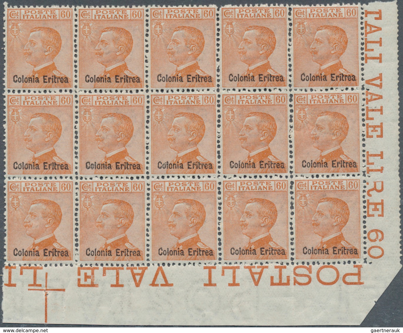 22872 Italienisch-Eritrea: 1929, Victor Emanuel III. 60c. Brown Orange With Opt. 'Colonia Eritrea' In A Lo - Erythrée
