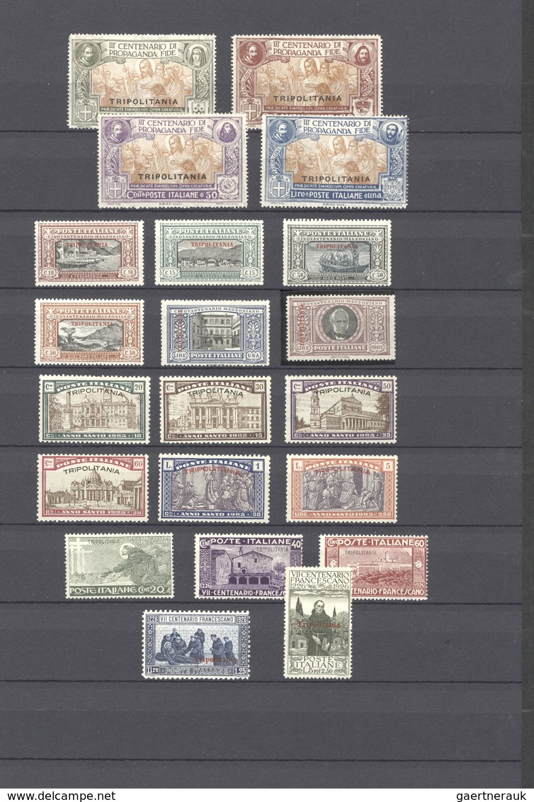 22883 Italienisch-Tripolitanien: 1923/1934, A Mint Collection Comprising Better Issues, E.g. 1924 Manzoni, - Tripolitania