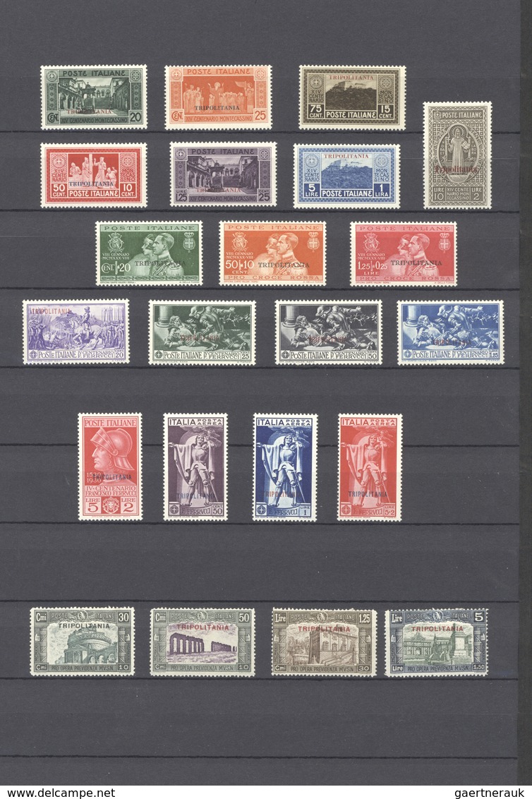 22883 Italienisch-Tripolitanien: 1923/1934, A Mint Collection Comprising Better Issues, E.g. 1924 Manzoni, - Tripolitaine