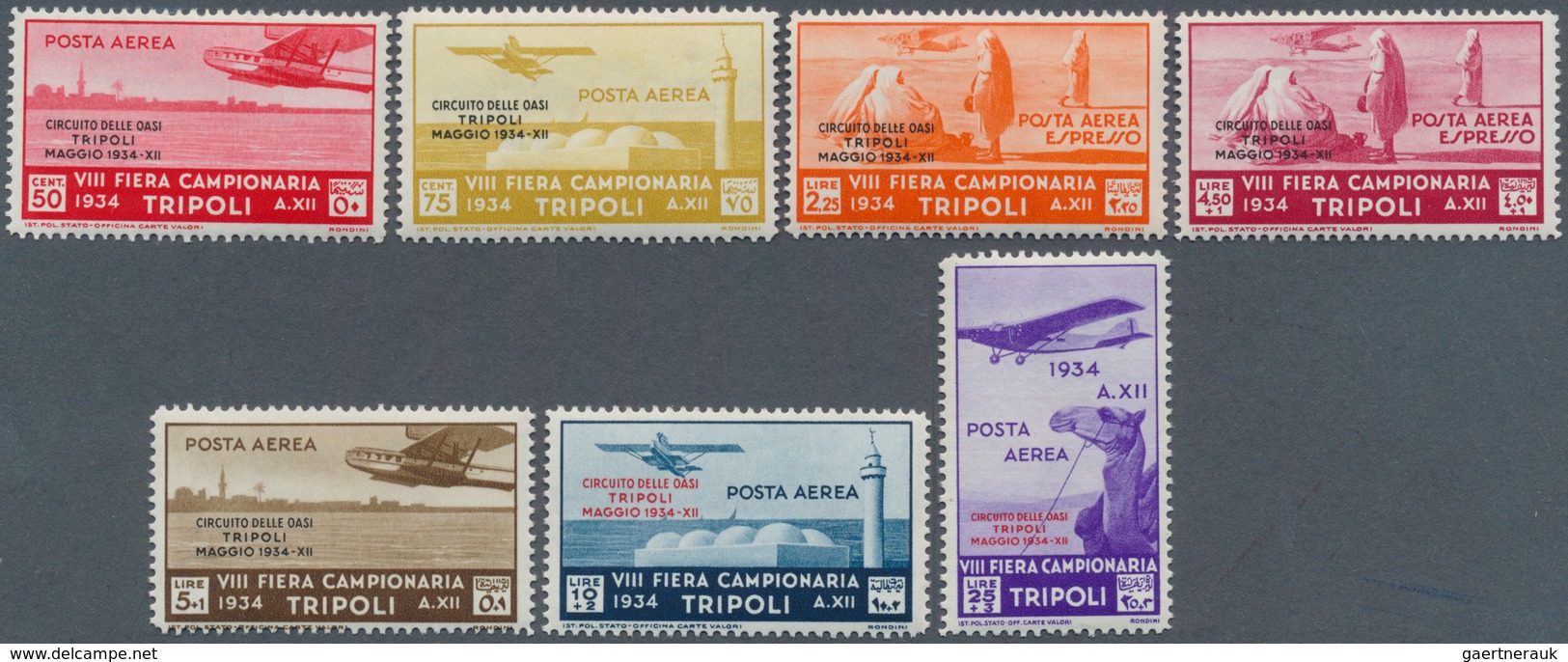 22884 Italienisch-Tripolitanien: 1934/1935. Included Italian Somaliland. Lot I.a. With Very Good Air Mail - Tripolitaine