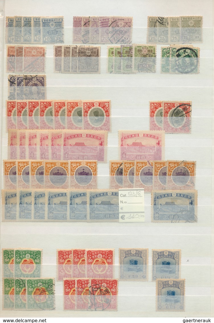 22889 Japan: 1871-1980, Collection In Large Stockbook Starting First Issues Used, Later Issues Mint And Us - Autres & Non Classés