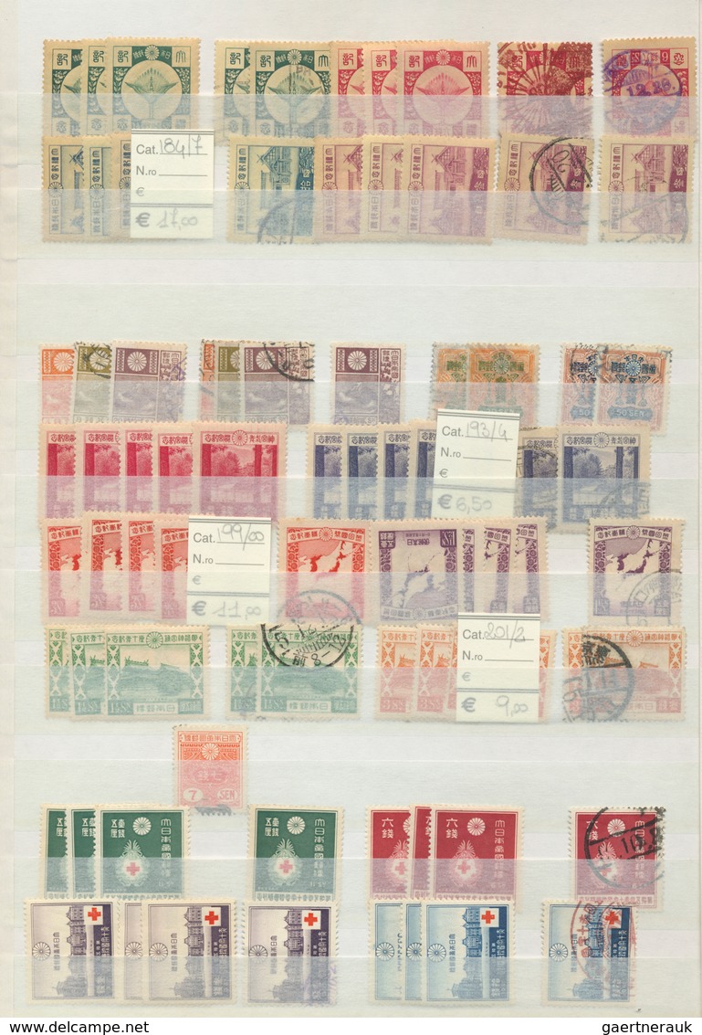 22889 Japan: 1871-1980, Collection in large stockbook starting first issues used, later issues mint and us