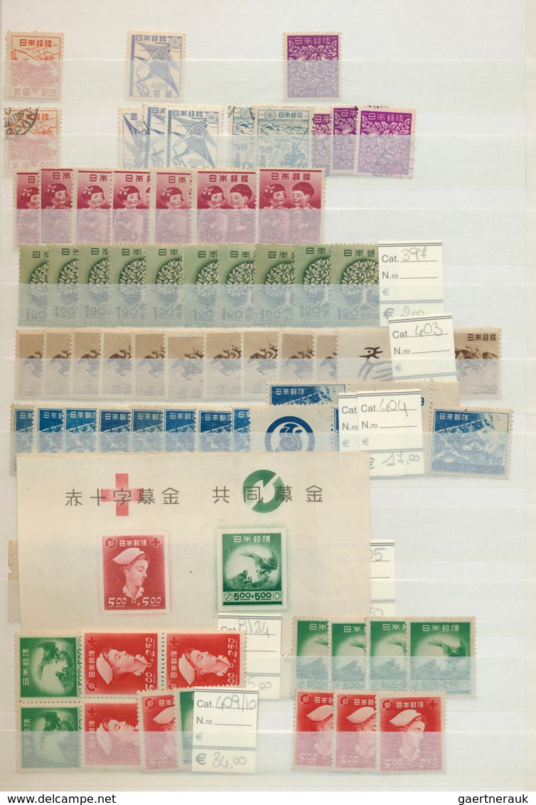 22889 Japan: 1871-1980, Collection in large stockbook starting first issues used, later issues mint and us