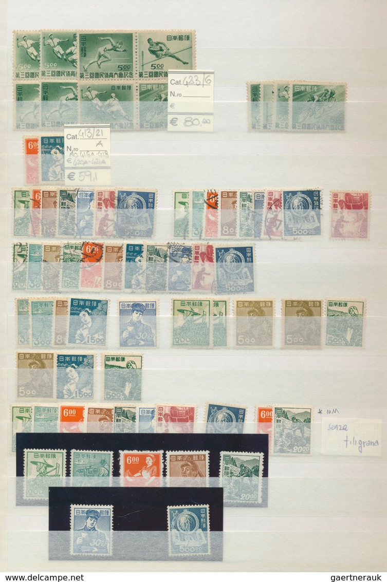 22889 Japan: 1871-1980, Collection in large stockbook starting first issues used, later issues mint and us