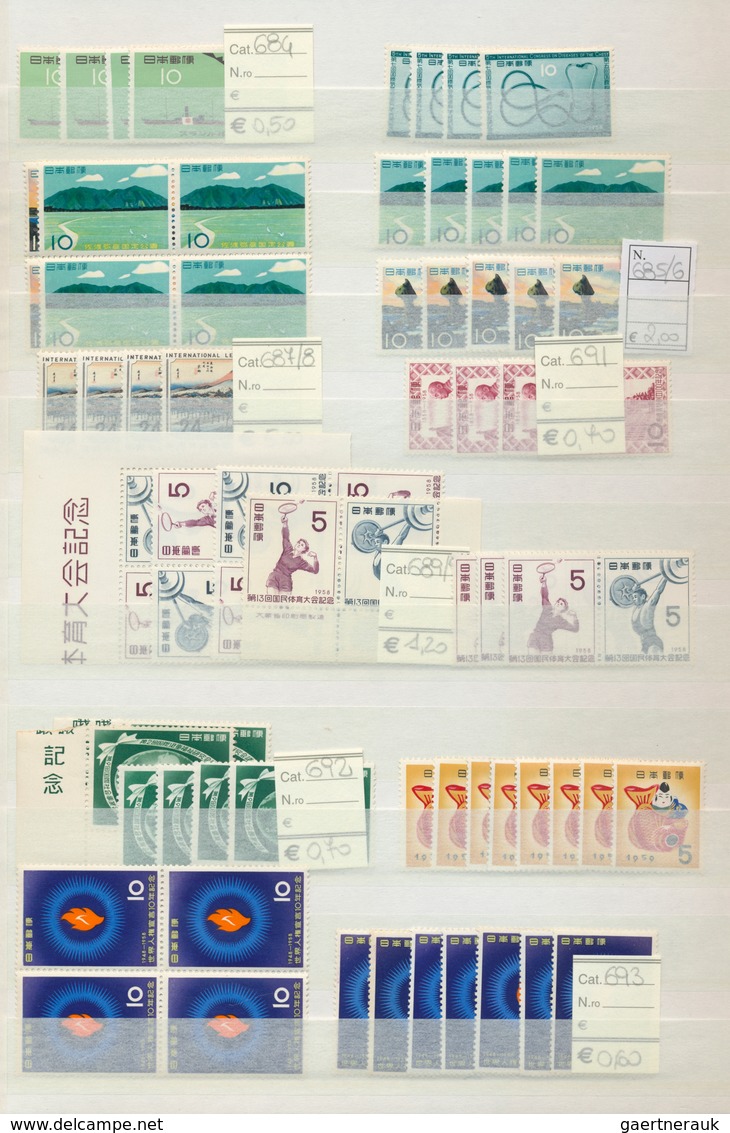 22889 Japan: 1871-1980, Collection in large stockbook starting first issues used, later issues mint and us