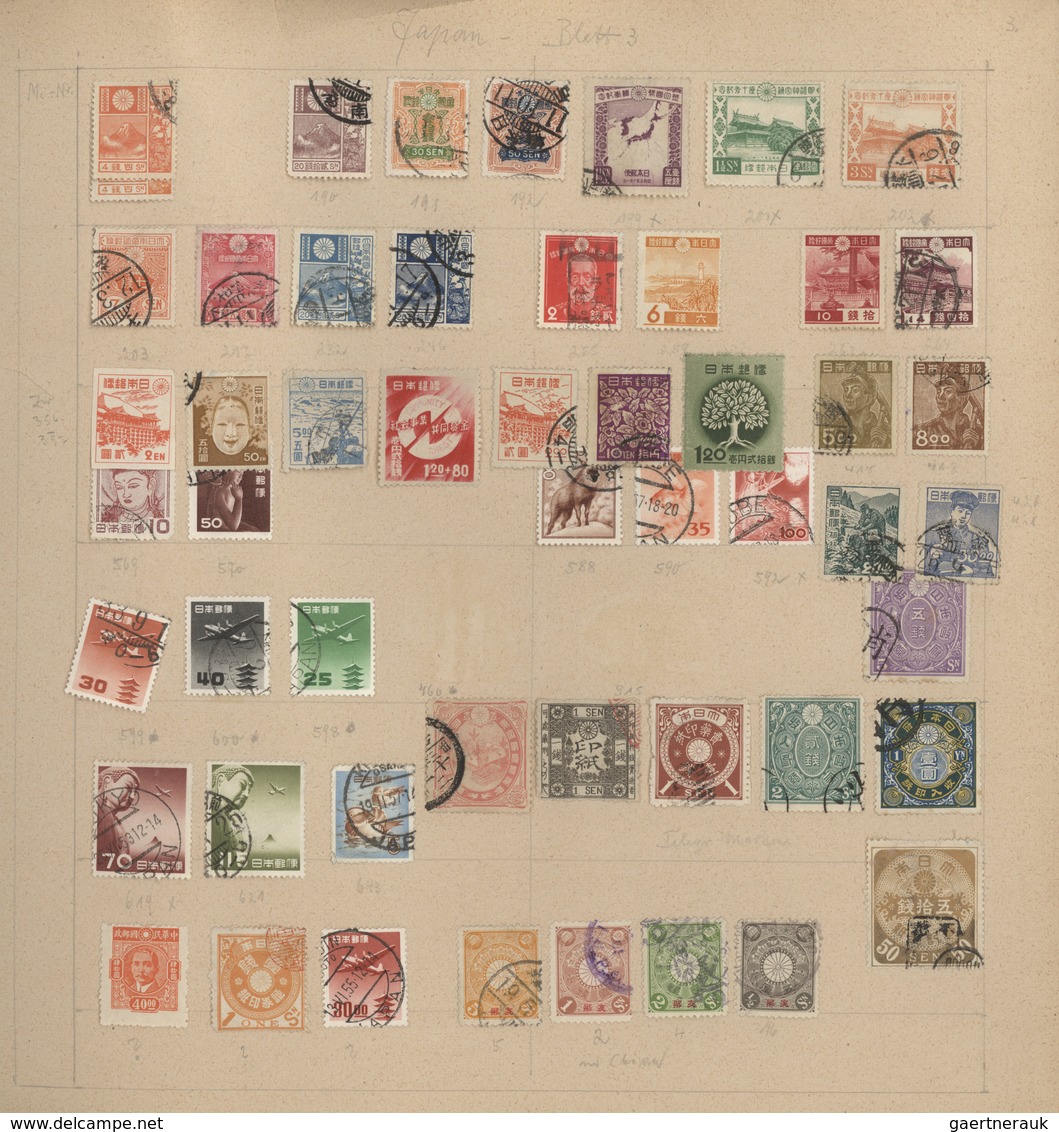 22892 Japan: 1872/1950 (ca.): Collection Of Well Over 150 Mint And Used Stamps, Predominantly 19th And Ear - Sonstige & Ohne Zuordnung