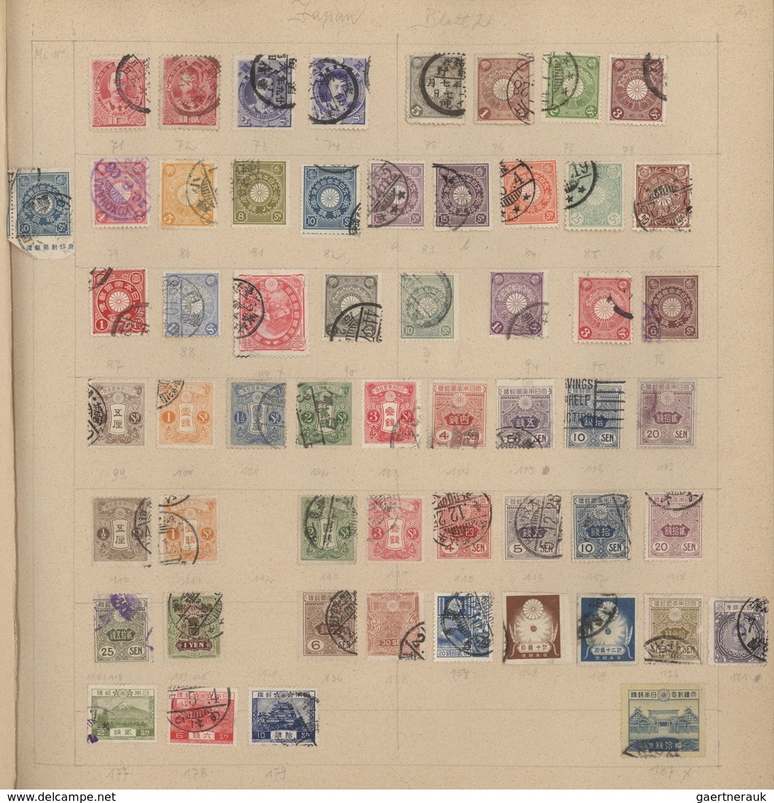 22892 Japan: 1872/1950 (ca.): Collection Of Well Over 150 Mint And Used Stamps, Predominantly 19th And Ear - Autres & Non Classés