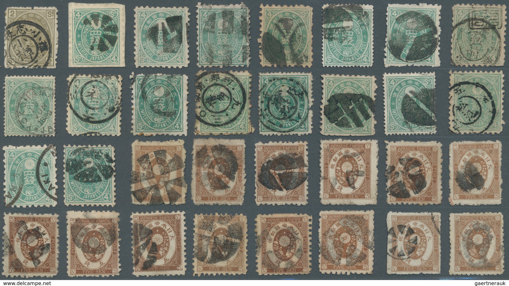 22904 Japan: 1876/92, mainly Old Koban with some later, few mint (but inc. two NG copies of 6 S. with slig