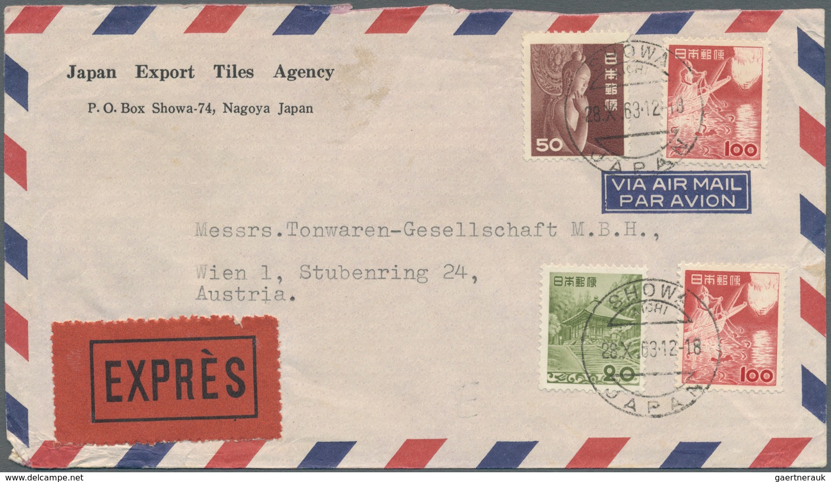 22921 Japan: 1950/90 (ca.), About 200 Covers/used Ppc/few Used Stationery, All Gone To Abroad, Inc. Regist - Autres & Non Classés