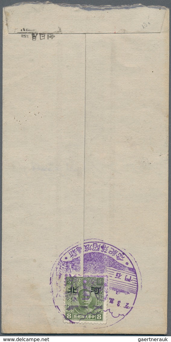 22933 Japanische Besetzung  WK II - China - Nordchina / North China: Hopeh, 1941/43, Three Covers With Mar - 1941-45 Chine Du Nord