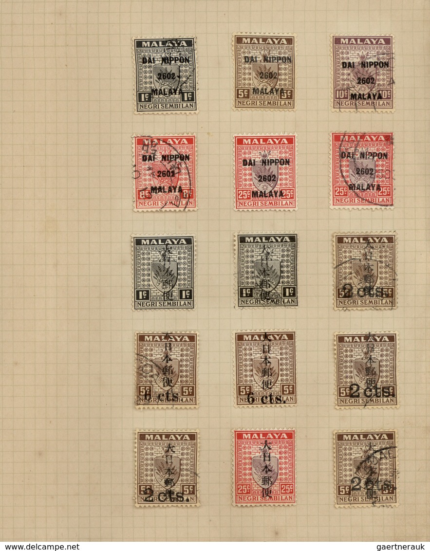 22947 Japanische Besetzung  WK II - Malaya: 1942/44, Penang, Kedah and otherwise general issues, collectio