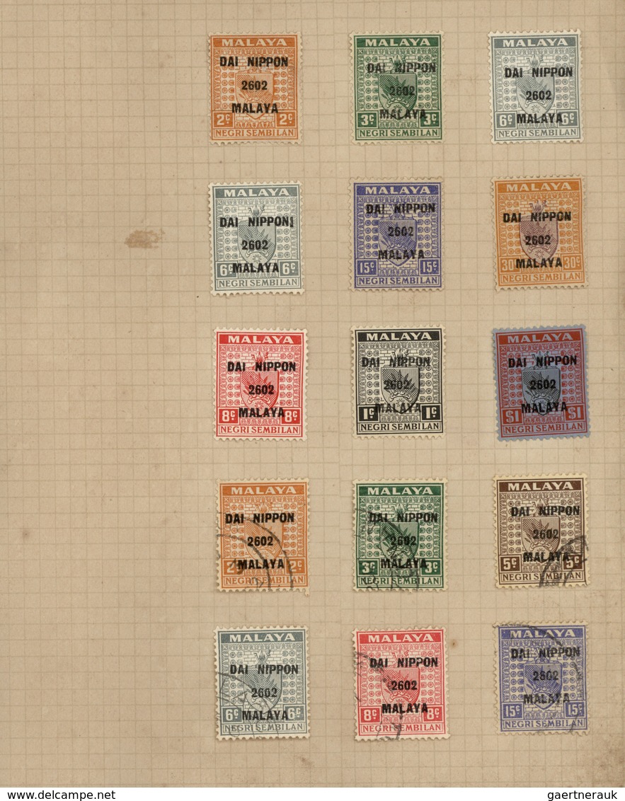 22947 Japanische Besetzung  WK II - Malaya: 1942/44, Penang, Kedah and otherwise general issues, collectio