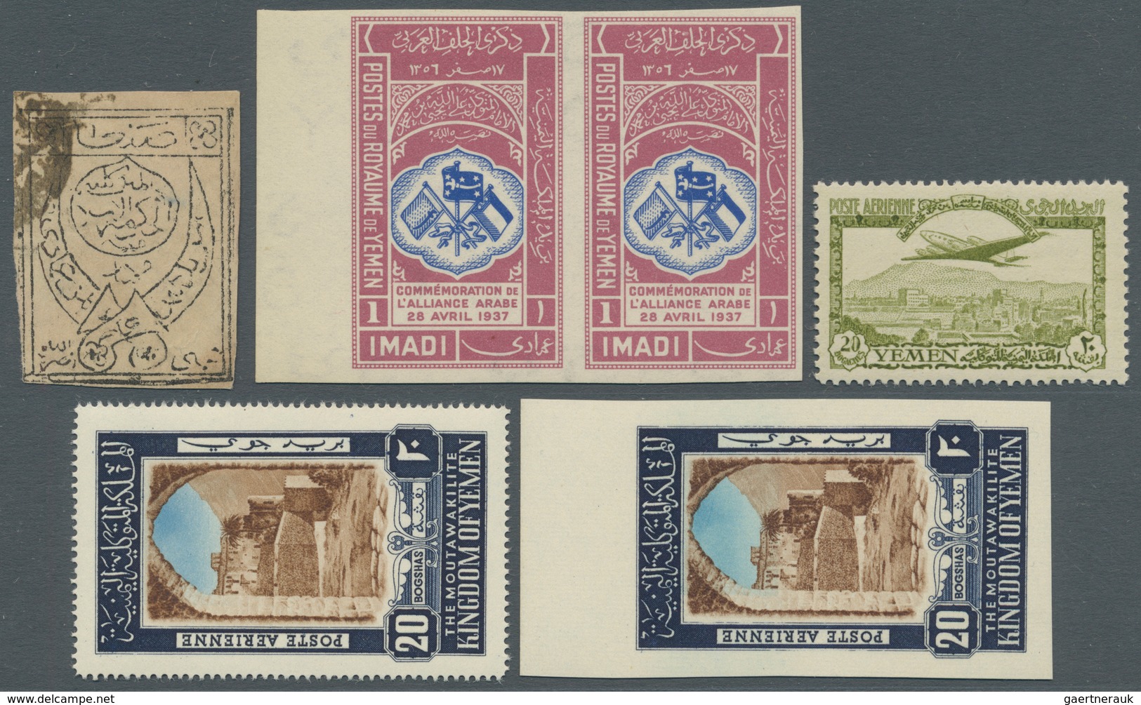 22988 Jemen: 1926/1967 (ca.), Duplicates In Small Album On Pages Prepared For Individual Sale With Several - Yémen