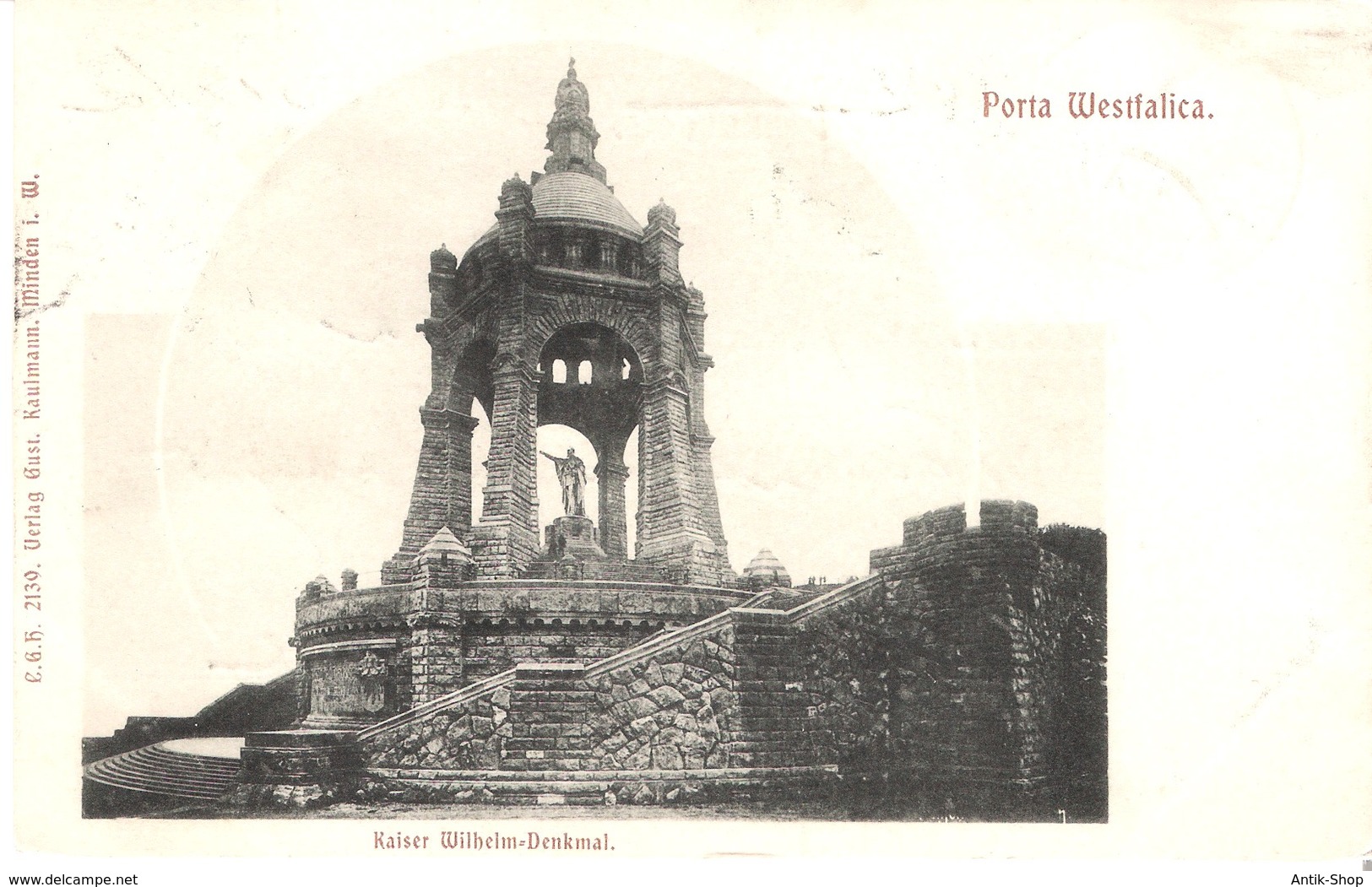 Porto Westfalica V. 1903  Kaiser Wilhelm Denkmal  (025) - Porta Westfalica