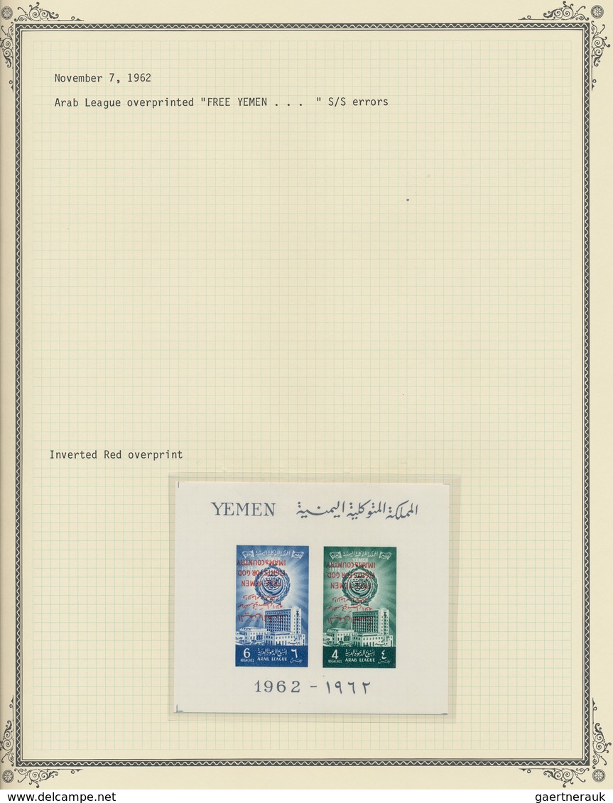 22990 Jemen: 1928-2007 Specialized collection of mostly mint stamps and souvenir sheets plus some covers,