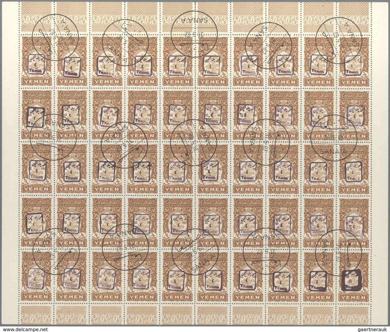 22995 Jemen: 1930/1962 (ca.), Accumulation Of Mostly Blocks And Part Or Complete Sheets With Some In Large - Yémen