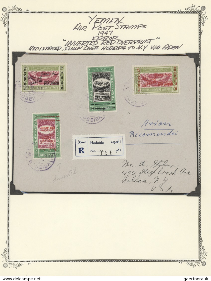 23010 Jemen: 1947-62, Album with specialized collection with perf and imperf stamps and souvenir sheets, C