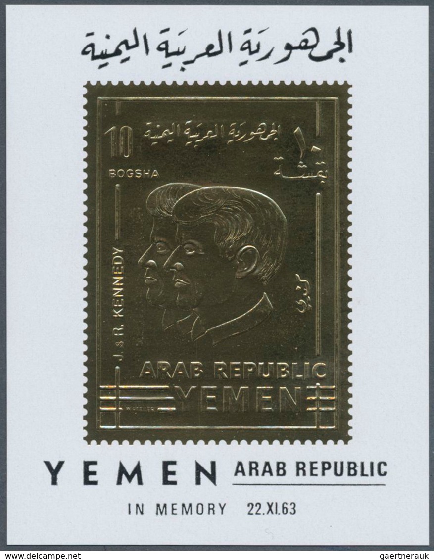 23011 Jemen: 1948/1972, YAR/Kingdom, Chiefly U/m Accumulation In A Binder, Incl. Gold Stamps, Complete She - Yémen