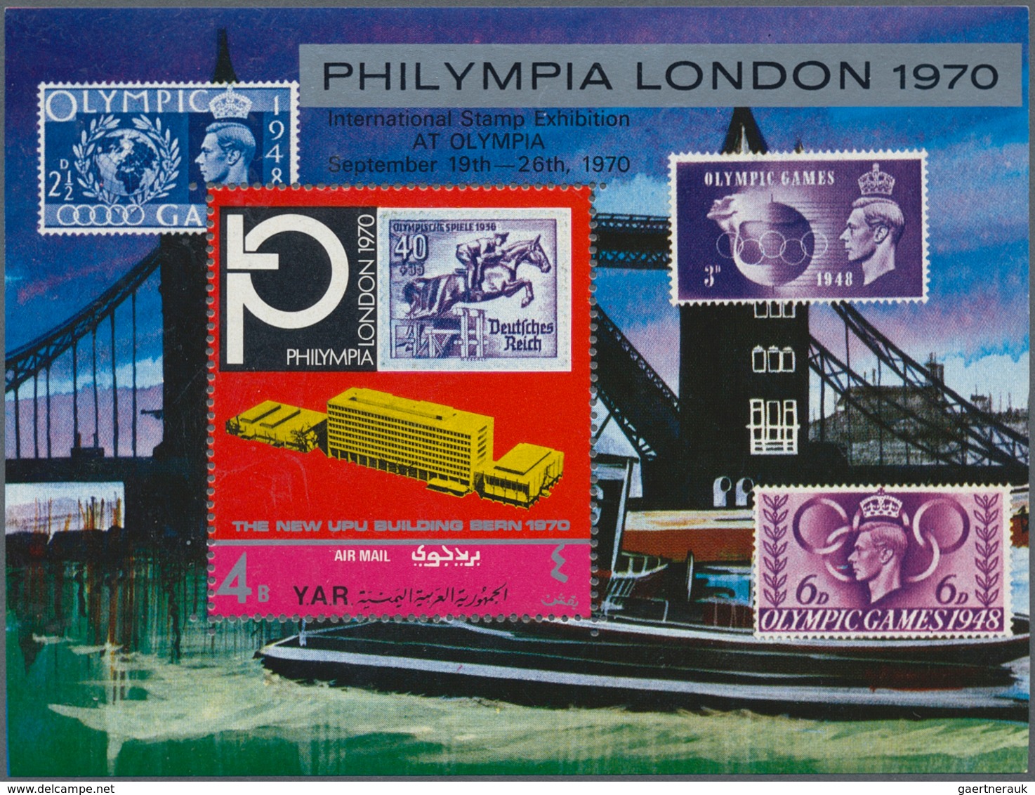 23085 Jemen: 1970, Philatelic Exposition PHILYMPIA London Two Different Perf. And Imperf. Miniature Sheets - Yémen