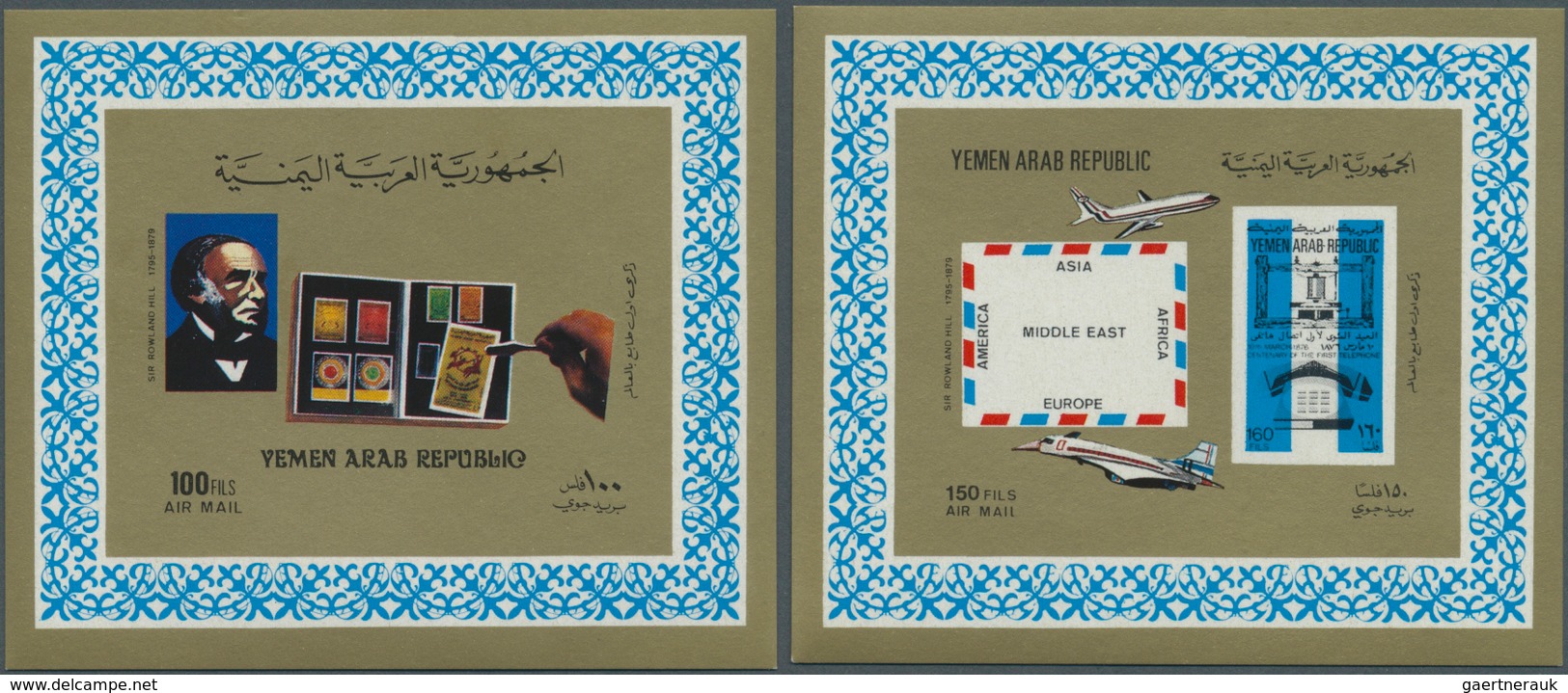 23122 Jemen: 1981, Sir Rowland Hill, 25f. To 150f., 23 Complete Sets Of Six De Luxe Sheets Each. Michel No - Yémen