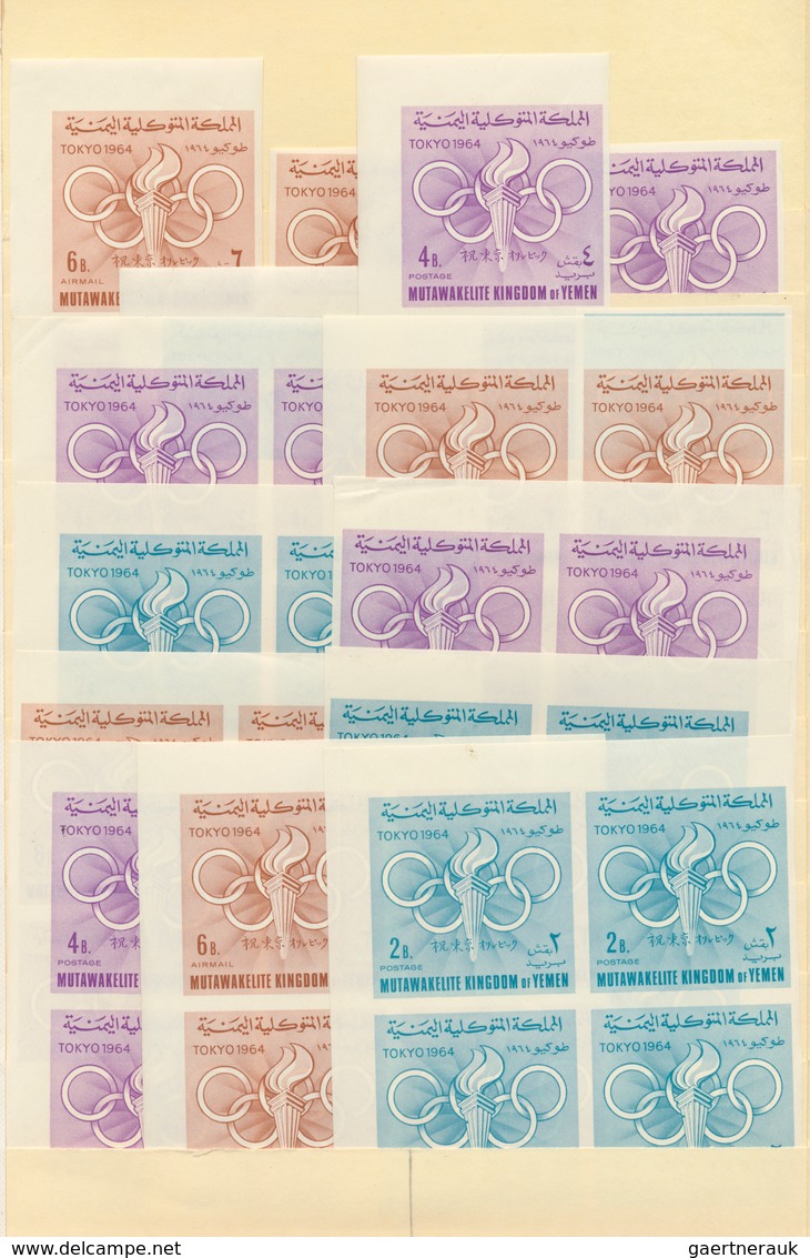 23158 Jemen - Königreich: 1964/1968, U/m Accumulation Of Mainly Complete Sets Incl. Imperf. Issues. Michel - Yémen