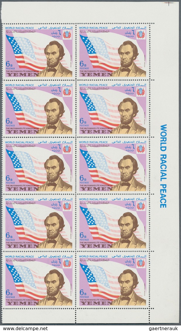 23165 Jemen - Königreich: 1965/1970, chiefly u/m assortment incl. specialities like progressive proofs, va