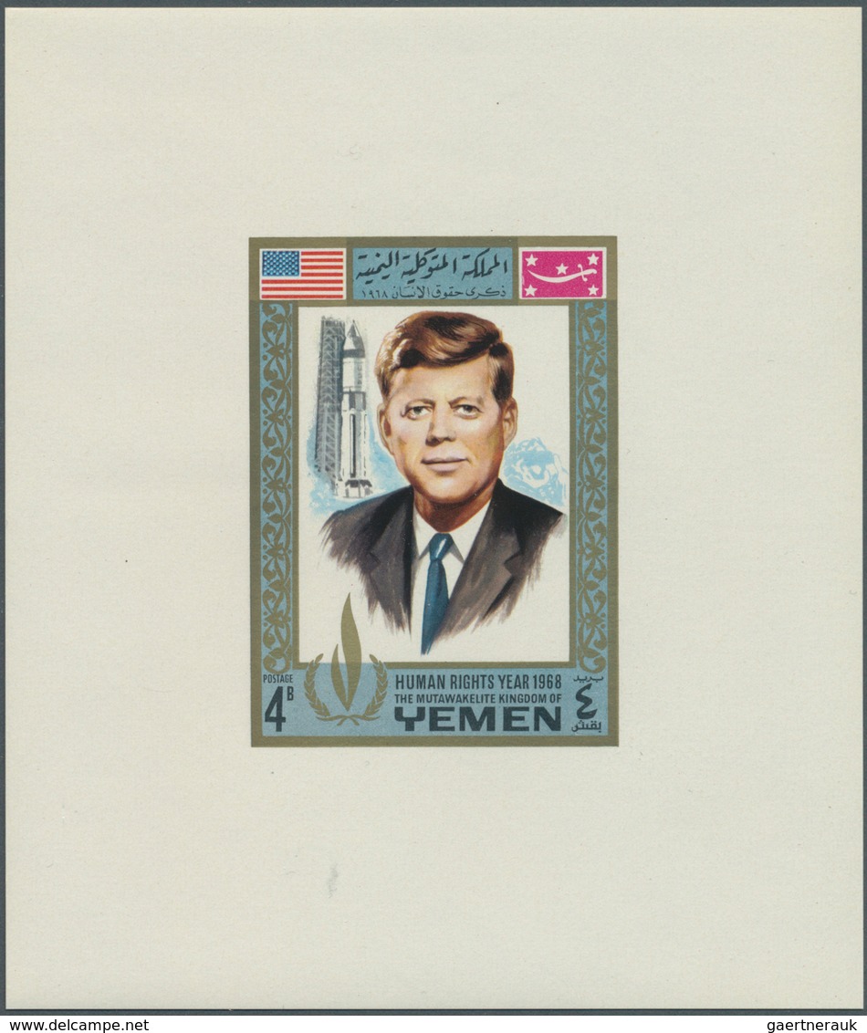23177 Jemen - Königreich: 1967/1968, U/m Accumulation Of Apprx. 260 De Luxe Sheets Of Issues "Paintings", - Yémen