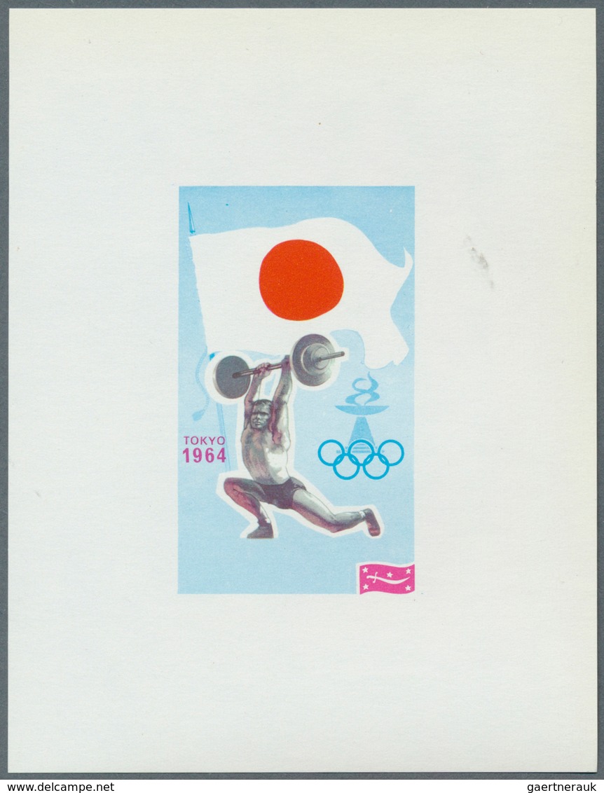 23186 Jemen - Königreich: 1968, Summer OLYMPICS 1924-1968 'National flags and venues' 11 different imperfo