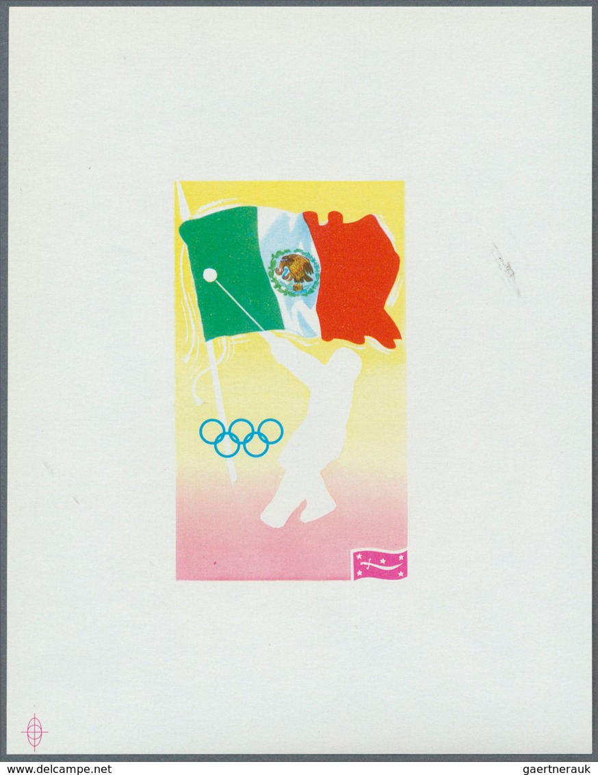 23186 Jemen - Königreich: 1968, Summer OLYMPICS 1924-1968 'National flags and venues' 11 different imperfo