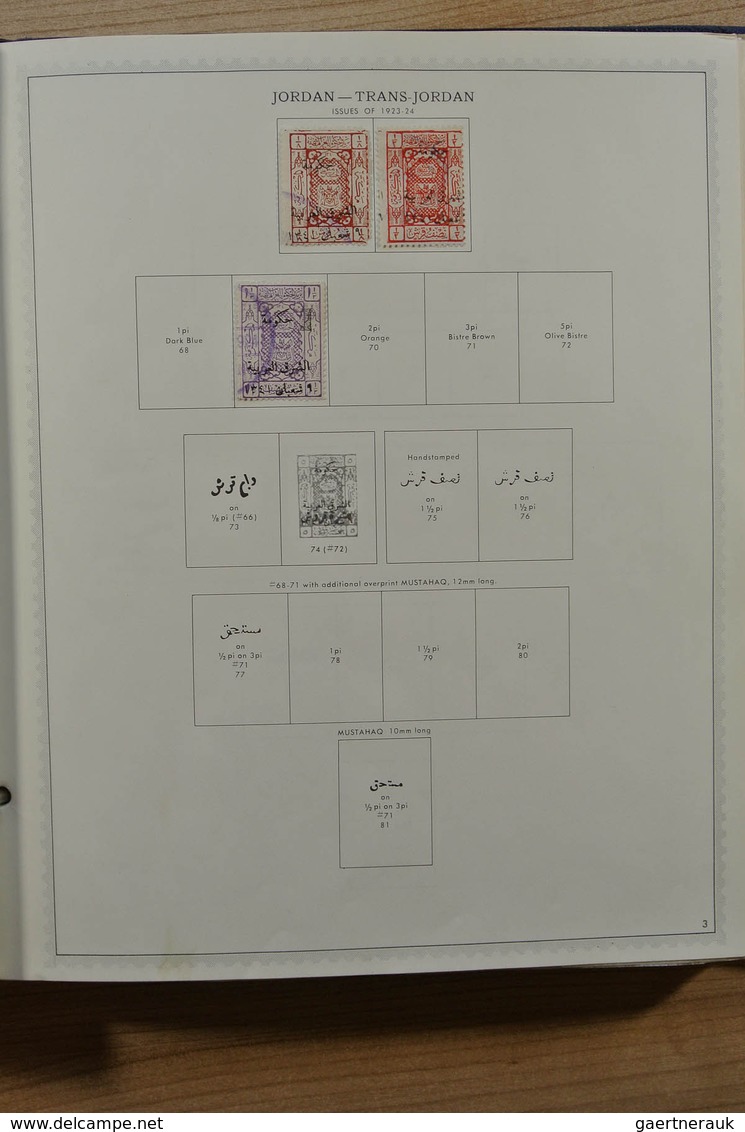 23273 Jordanien: 1920-1984. Nicely Filled, Used Collection Jordan 1920-1984 In Minkus Album. Also A Small - Jordanie