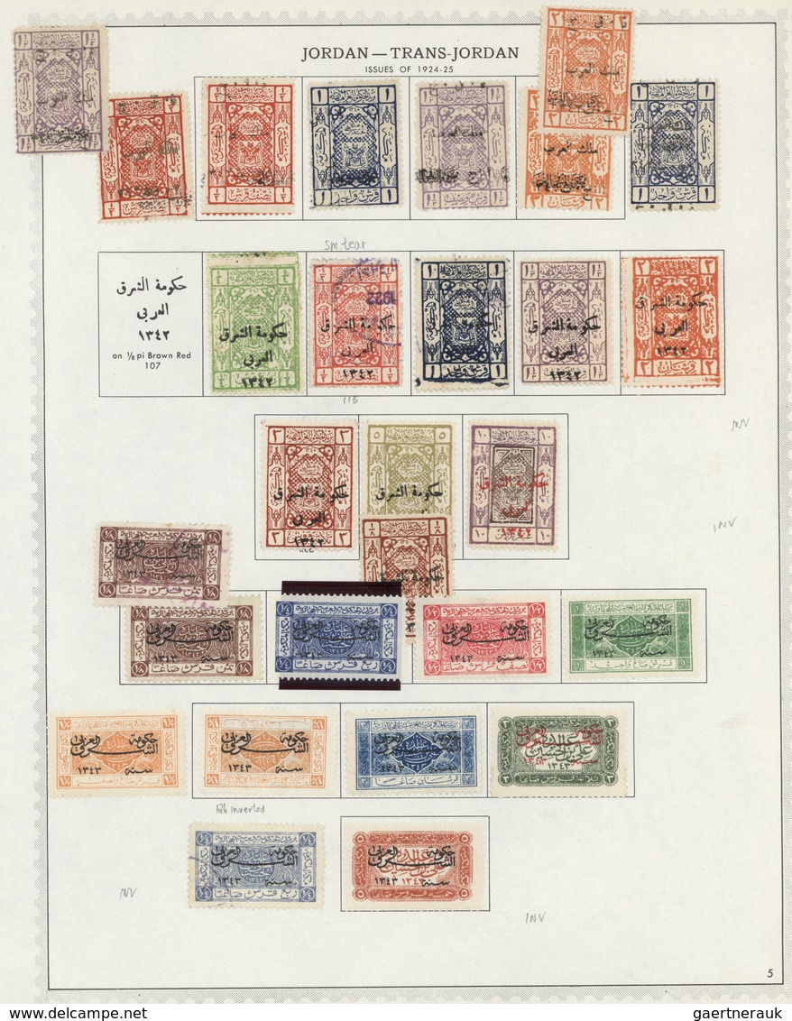 23274 Jordanien: 1920/1980, Mint And Used Collection In A Binder On Album Pages Incl. Early Overprints, Co - Jordanie