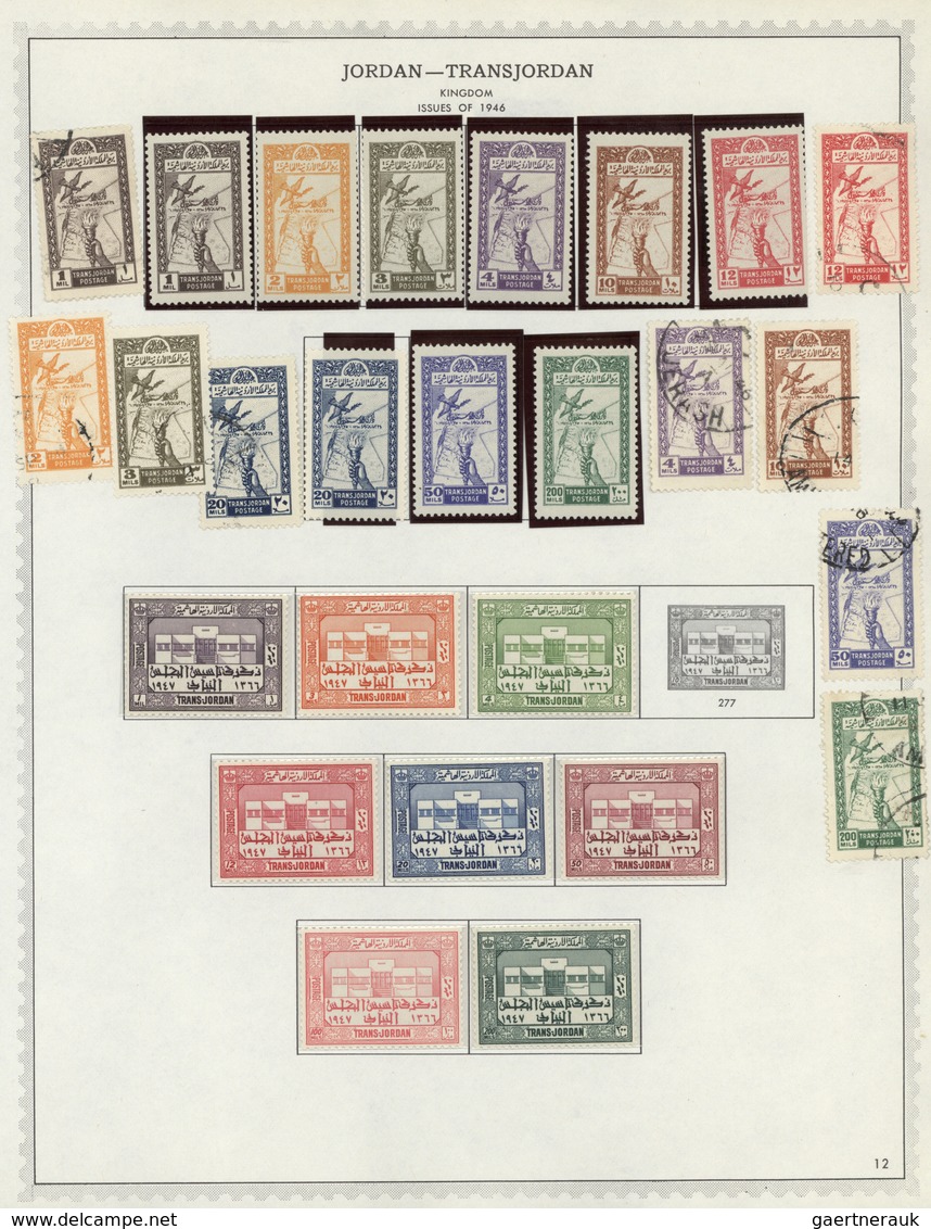 23274 Jordanien: 1920/1980, Mint And Used Collection In A Binder On Album Pages Incl. Early Overprints, Co - Jordanie