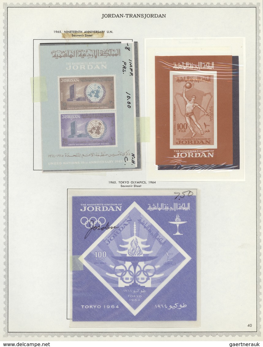 23274 Jordanien: 1920/1980, Mint And Used Collection In A Binder On Album Pages Incl. Early Overprints, Co - Jordanie
