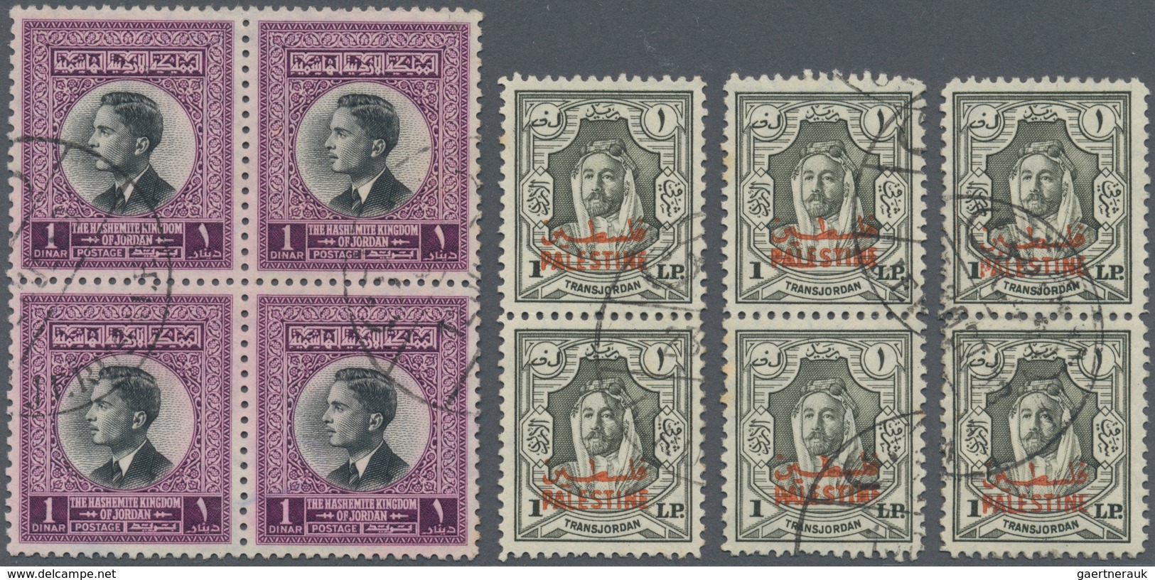 23278 Jordanien: 1924/1980 (ca.), Duplicates In Three Small Albums/binders With Many Complete Sets Etc. In - Jordanie