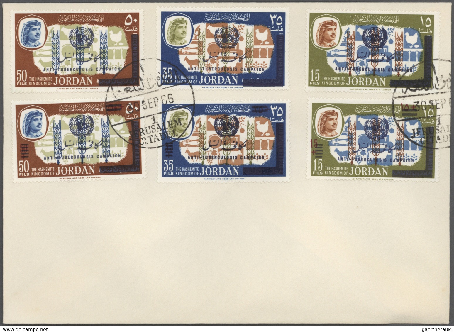 23279 Jordanien: 1925-80, Box Containing 3040 Covers & FDC, Including Registered Mail, Air Mail, Overprint - Jordanie