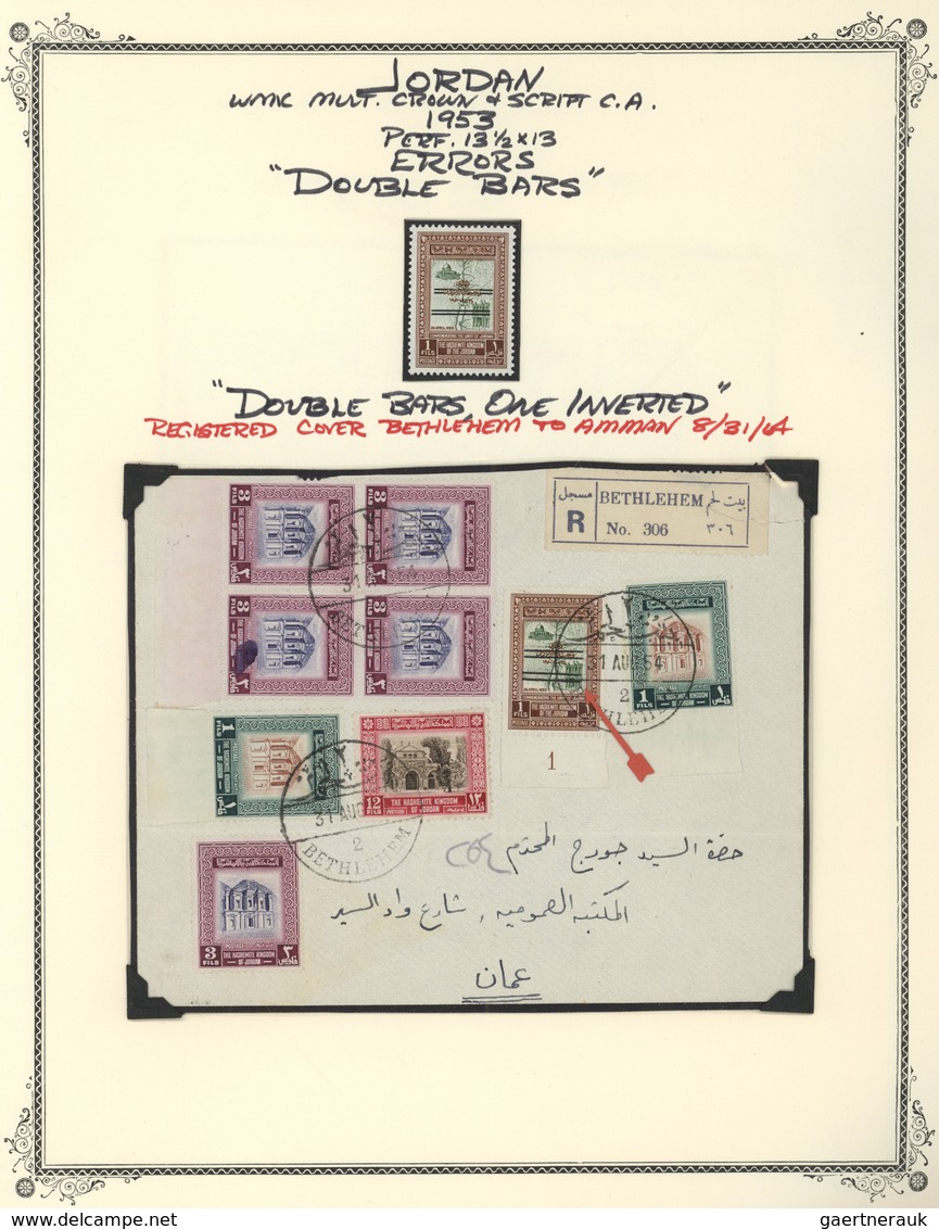 23299 Jordanien: 1952-77, Comprehensive Collection In Two Scott Albums Including 1953 Overprinted Issues W - Jordanie