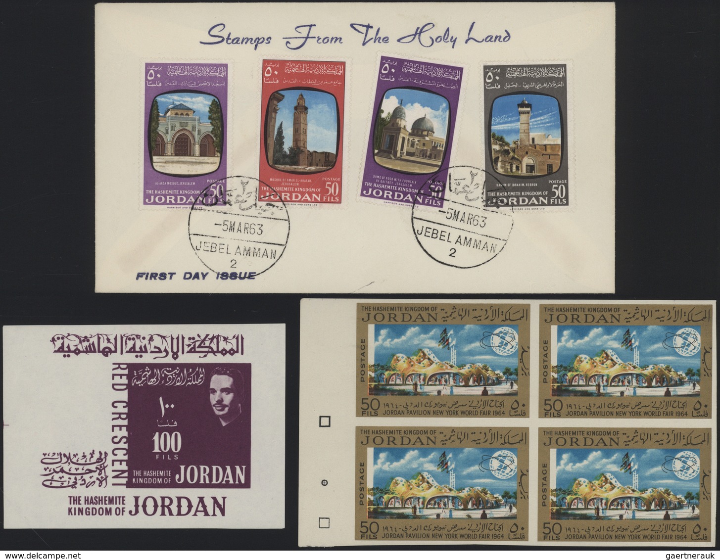 23303 Jordanien: 1960-70, Album Containing Large Stock Of Perf And Imperf Sets And Blocks With Thematic In - Jordanie