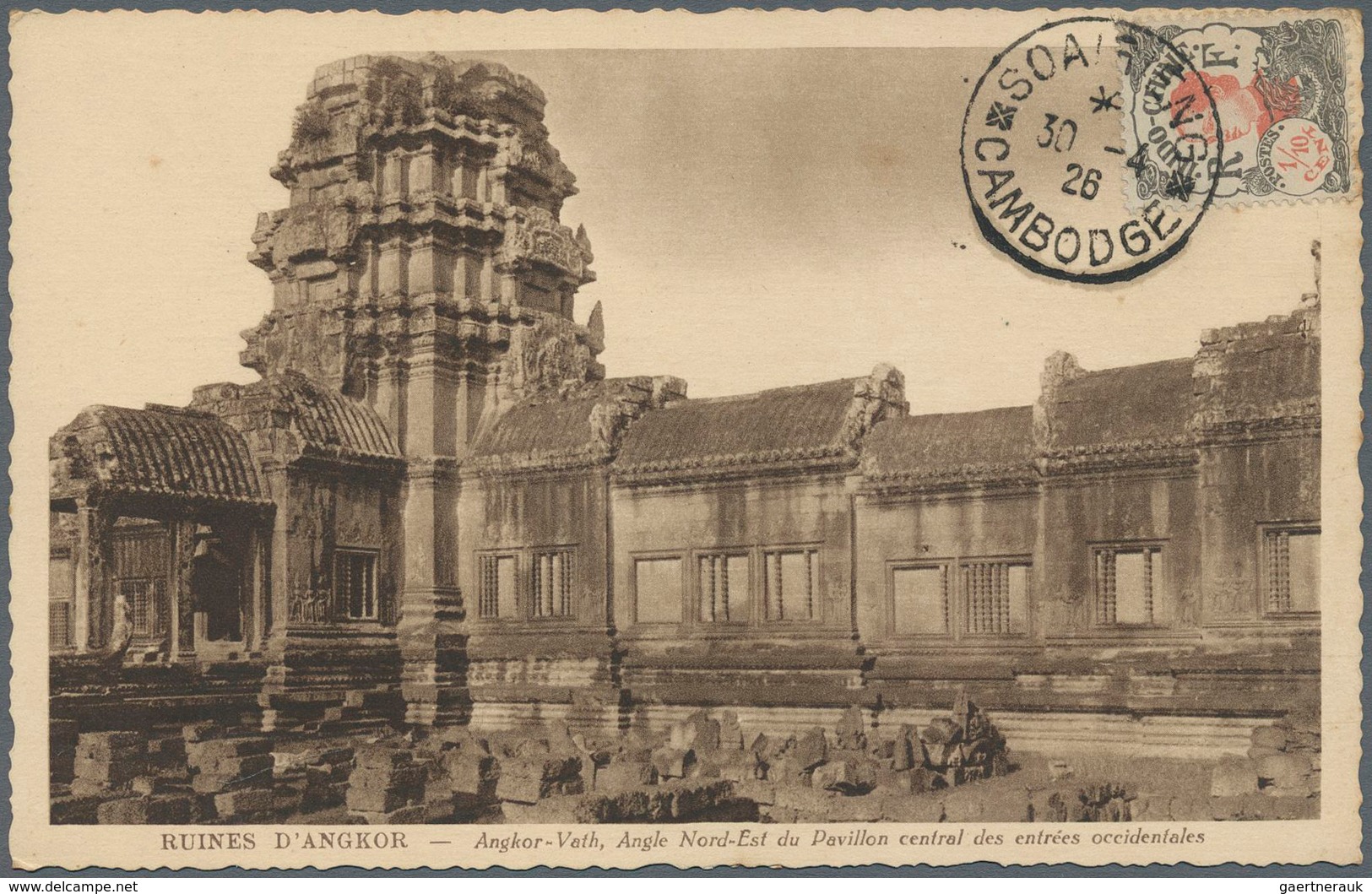 23314 Kambodscha: 1894/1924 (ca.), postmarks of Cambodia used in in French Indochina period, ppc (8), stat