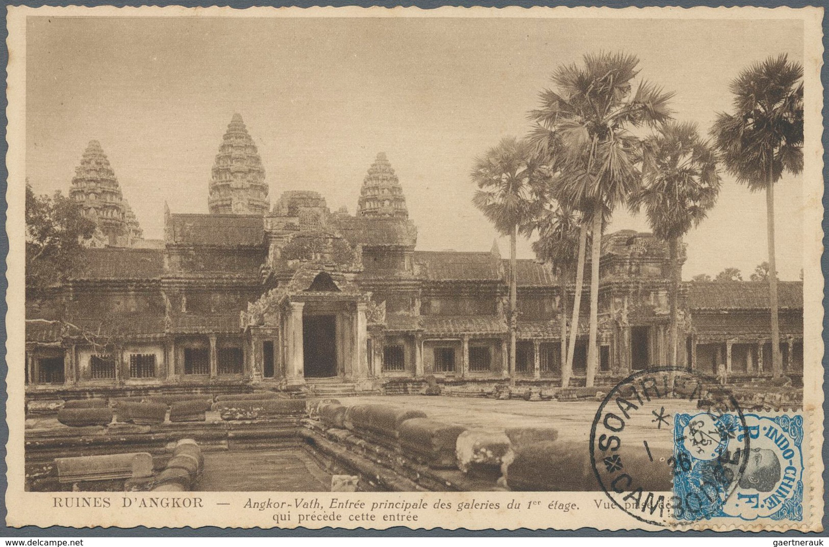 23314 Kambodscha: 1894/1924 (ca.), postmarks of Cambodia used in in French Indochina period, ppc (8), stat