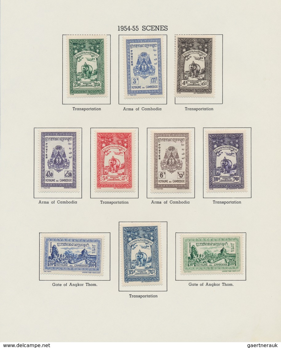 23315 Kambodscha: 1951-1968: Mint And/or Used Collection Of Stamps And Souvenir Sheets Of Cambodia, Laos A - Cambodge